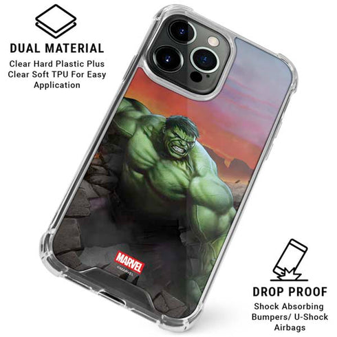 Marvel Enraged Hulk iPhone 15 Pro Clear Case